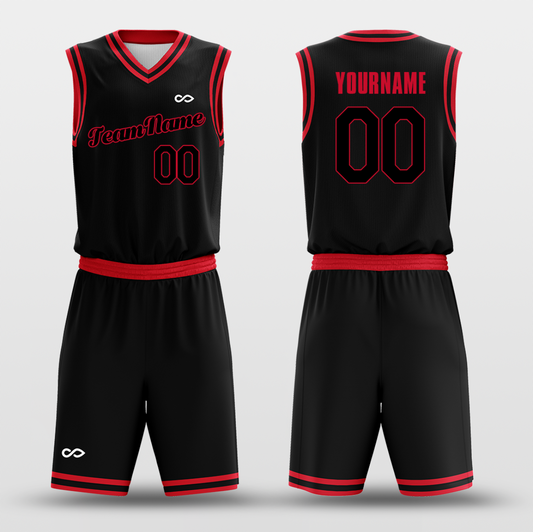 black red basketball jerseys