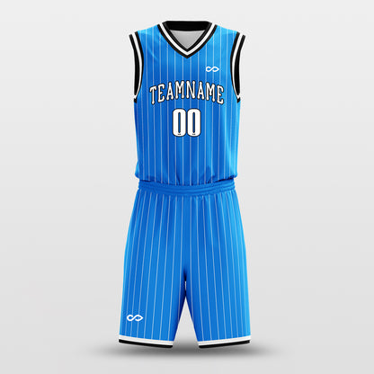 Ocean Blue - Custom Basketball Jersey Set Design for Team Pinstripe