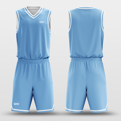Light Blue White - Custom Basketball Jersey Set Design for Team