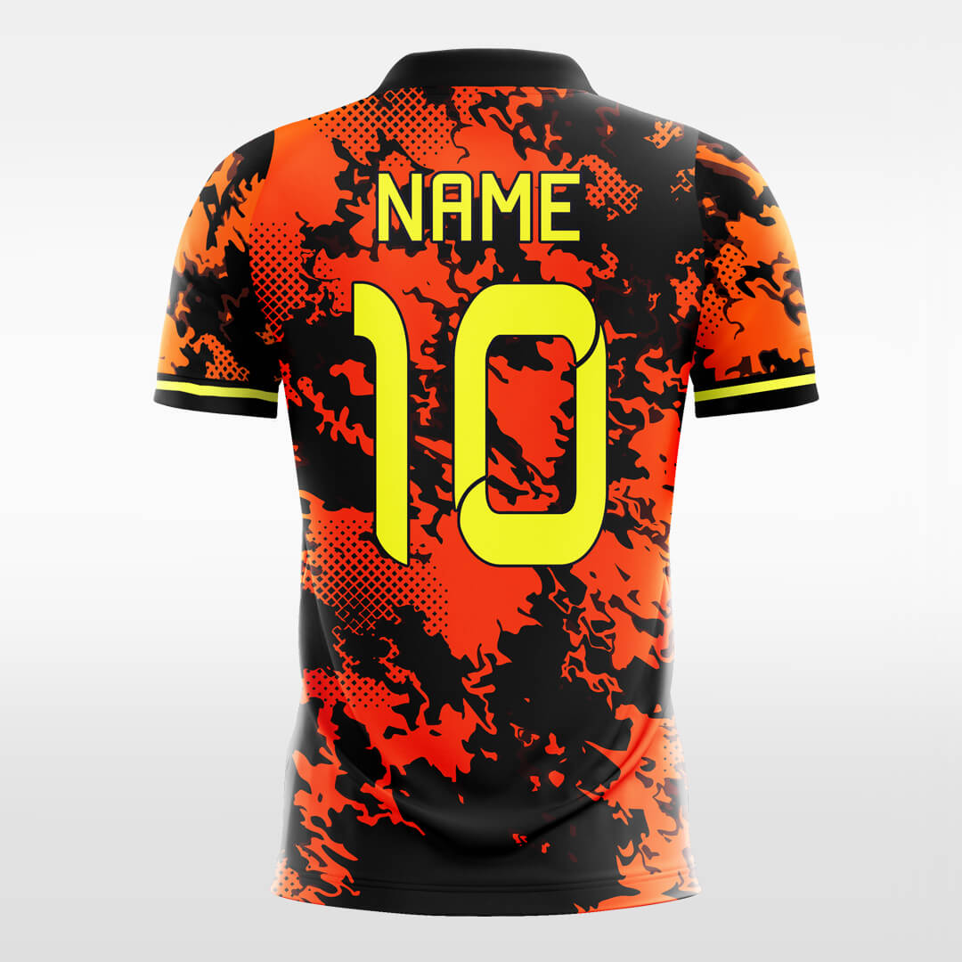 Custom Red Camo Round Collar Sublimation Handball Top Jersey