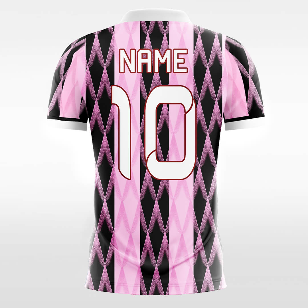 Custom Pink Check Pinstripe Sport Soccer Tops Jersey