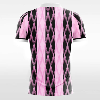 Custom Pink Check Pinstripe Sport Soccer Tops Jersey