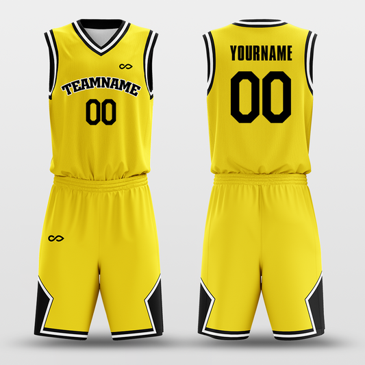 classic yellow basketball jerseys