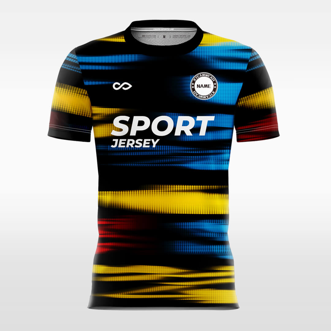 Custom Colorful Colorblock Print Sublimation Sport Soccer Tops Jersey