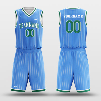 Cool Breeze - Custom Basketball Jersey Set Design for Team Pinstripe