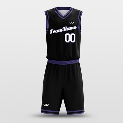 Black Purple - Custom Basketball Jersey Set Design for Team