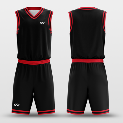 custom black red jerseys