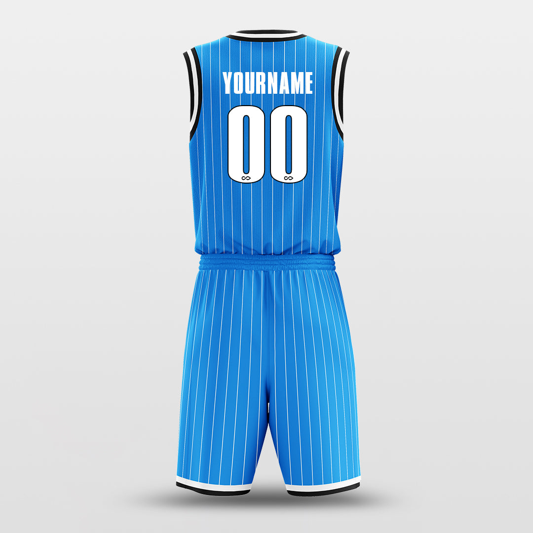 Ocean Blue - Custom Basketball Jersey Set Design for Team Pinstripe