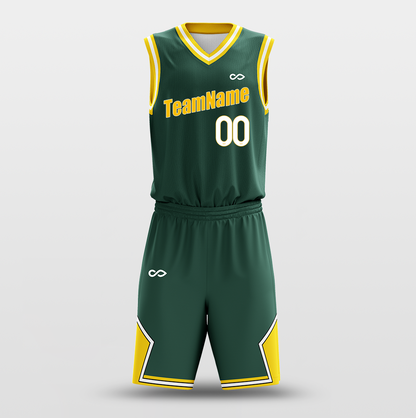Green Yellow - Custom Basketball Jersey Set Design for Team
