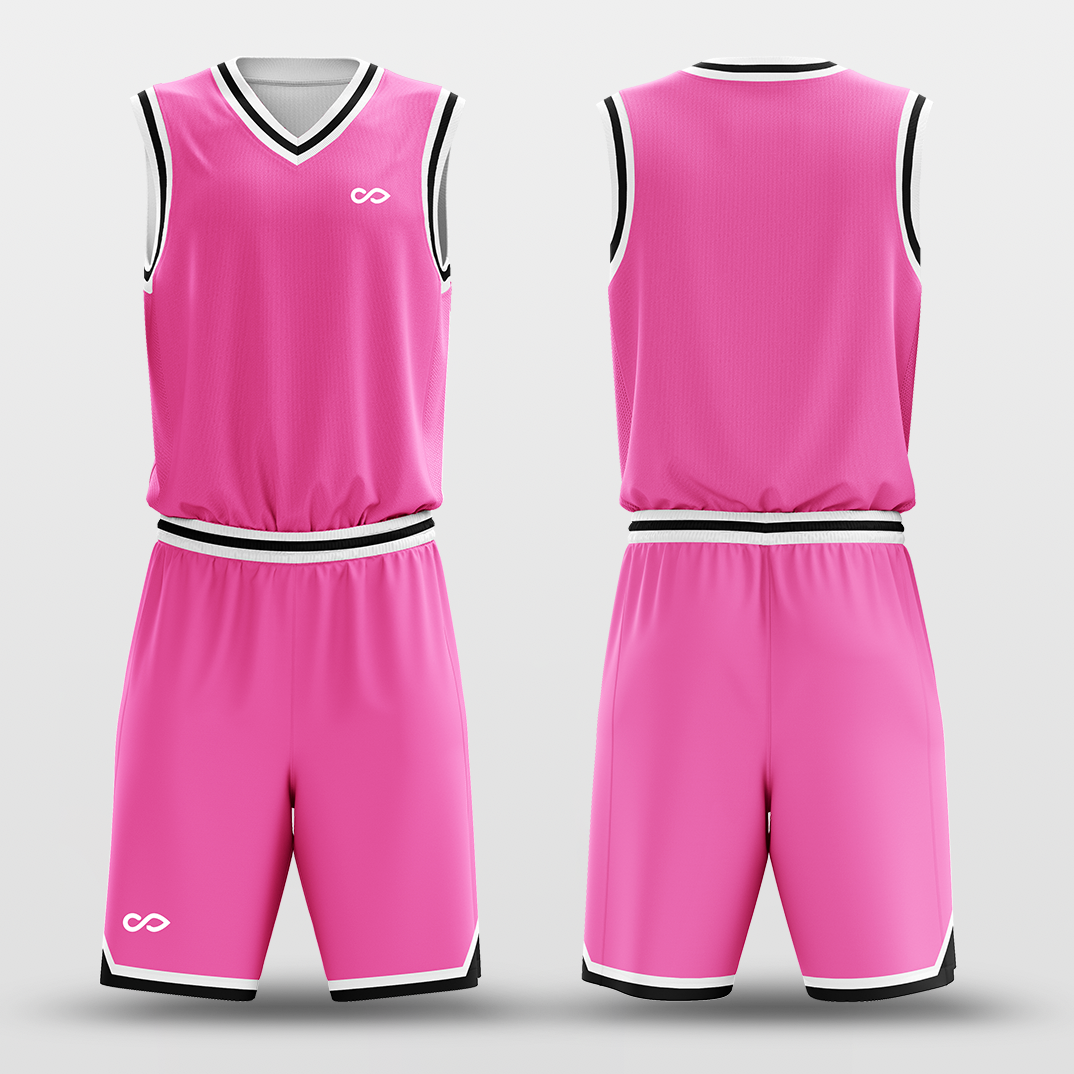 Pink White- Custom Basketball Jersey Set Design