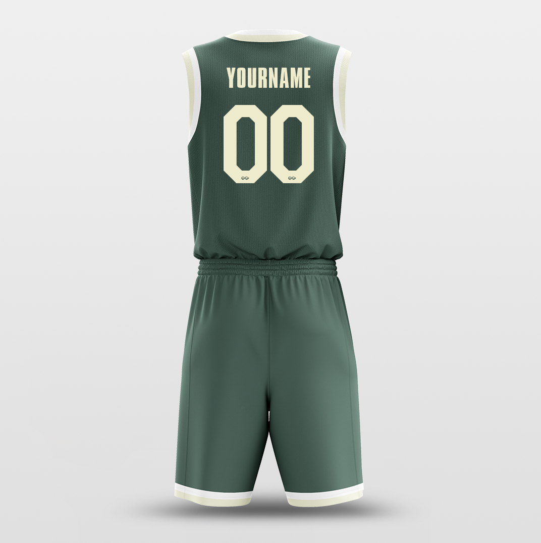 Green White - Custom Basketball Jersey Set Design for Team