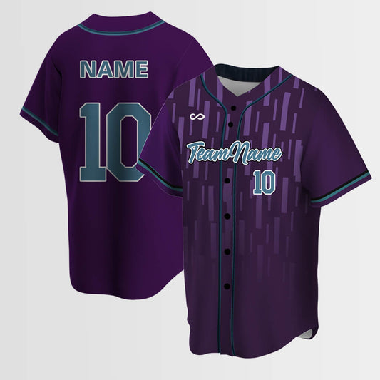 Customized Gradual Print Sublimated Button-Down Baseball Jersey