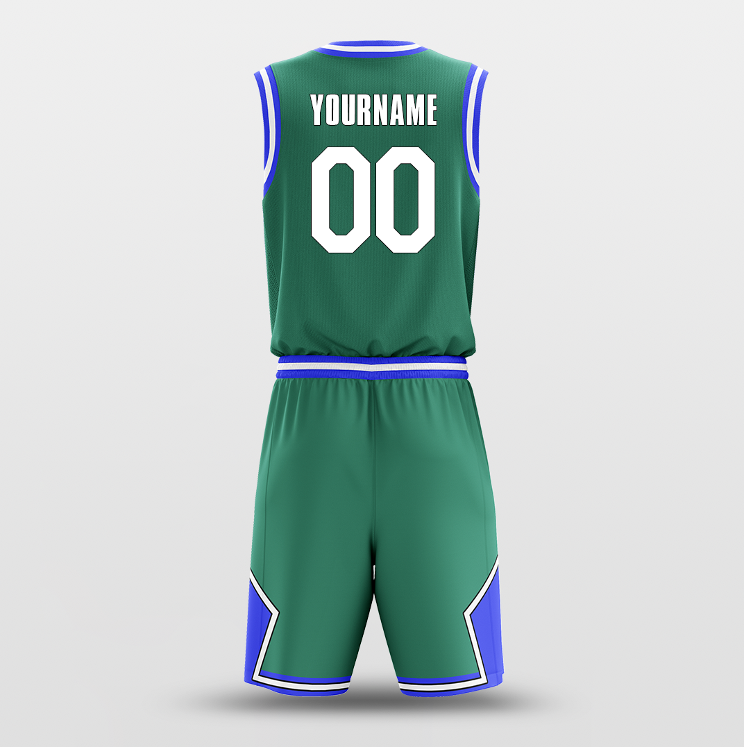 Green Blue - Custom Basketball Jersey Set Design for Team