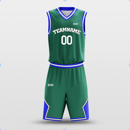 Green Blue - Custom Basketball Jersey Set Design for Team