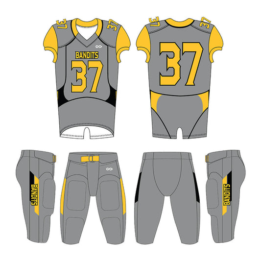 Yellow&Gray- Custom American Football Jersey Set