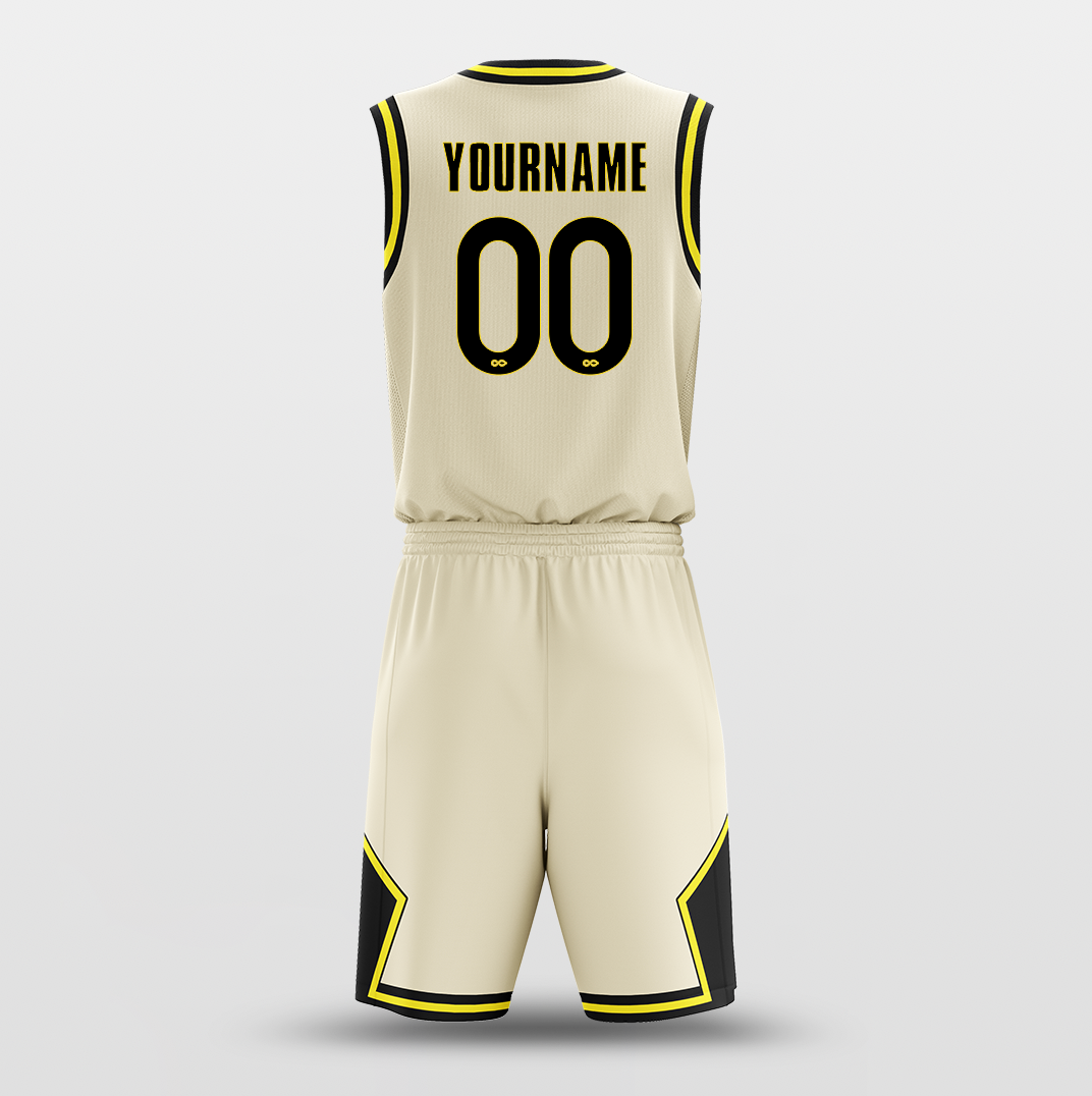 Khaki-Black - Custom Basketball Jersey Set Design for Team