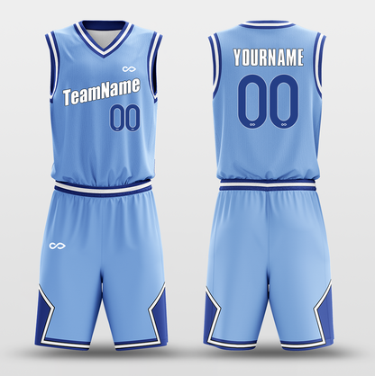 Light Blue Black - Custom Basketball Jersey Set Design for Team