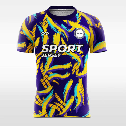 Custom Pastel Purple Yellow Sport Soccer Tops Jersey