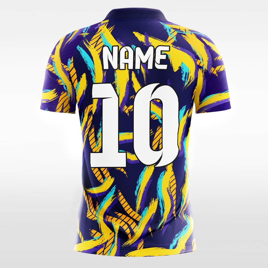 Custom Pastel Purple Yellow Sport Soccer Tops Jersey