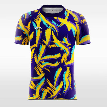 Custom Pastel Purple Yellow Sport Soccer Tops Jersey