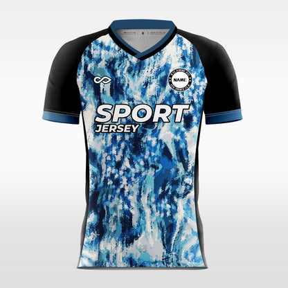 Custom Pastel Print V-neck Sublimation Soccer Top Jersey