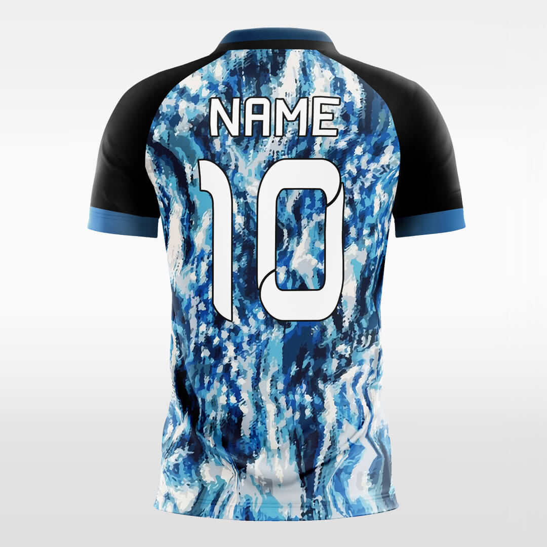 Custom Pastel Print V-neck Sublimation Soccer Top Jersey