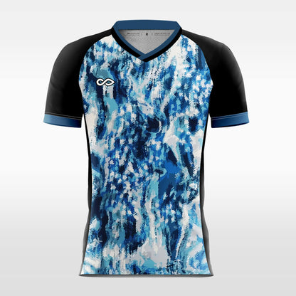 Custom Pastel Print V-neck Sublimation Soccer Top Jersey