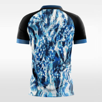 Custom Pastel Print V-neck Sublimation Soccer Top Jersey