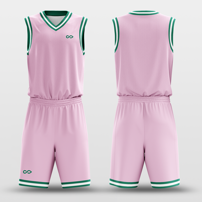Pink Green - Custom Basketball Jersey Set Design for Team