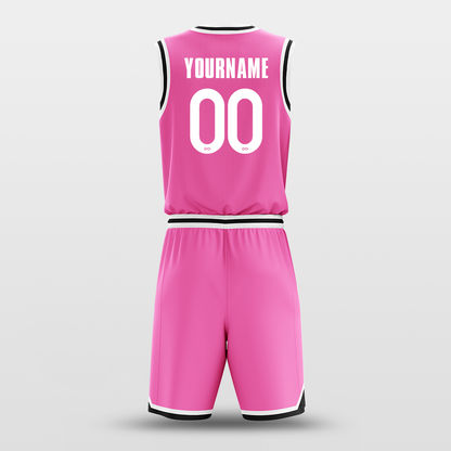 pink white basketball jersey