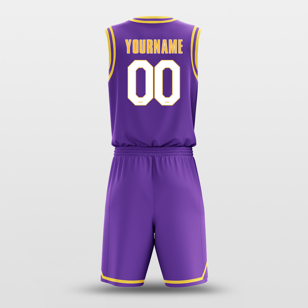 Purple Yellow - Custom Basketball Jersey Set Design for Team