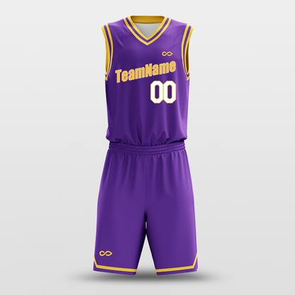 Purple Yellow - Custom Basketball Jersey Set Design for Team