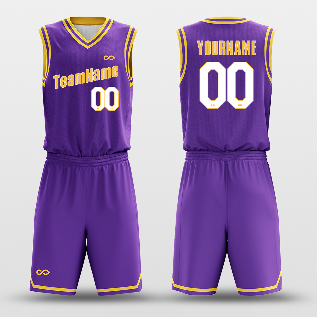 Purple Yellow - Custom Basketball Jersey Set Design for Team – XBalla