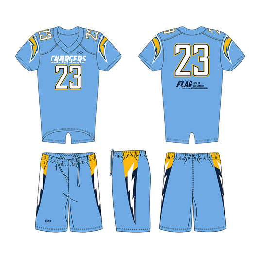 SkyBlue- Custom American Football Jersey Set