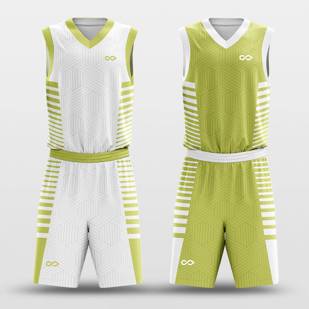 Custom Striped Spacetime Basketball Jersey Set Reversible Uniform