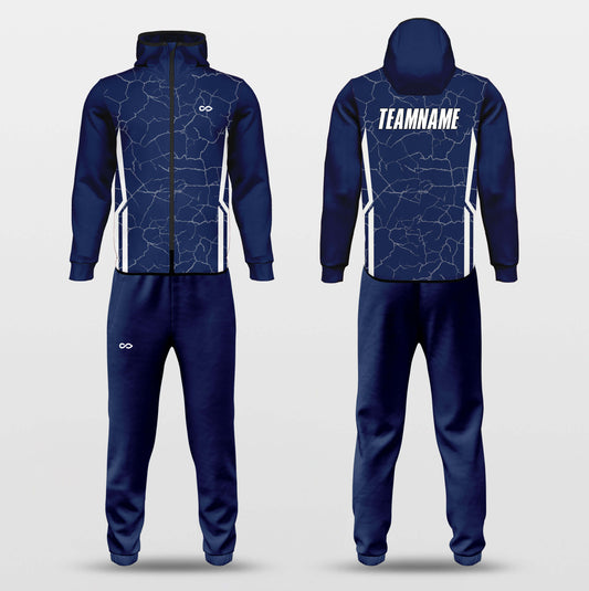 Custom Thunder Sweat Suit 2 Piece Outfit Casual Sports Tracksuits Set