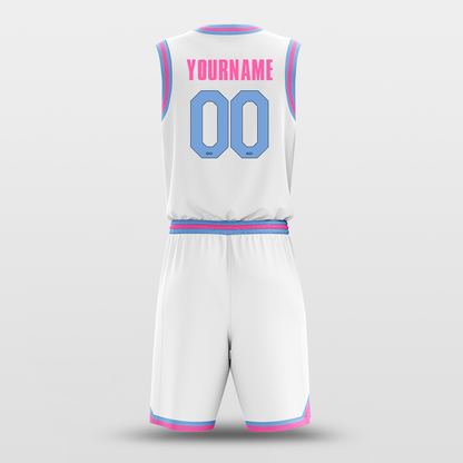 White Pink - Custom Basketball Jersey Set Design for Team
