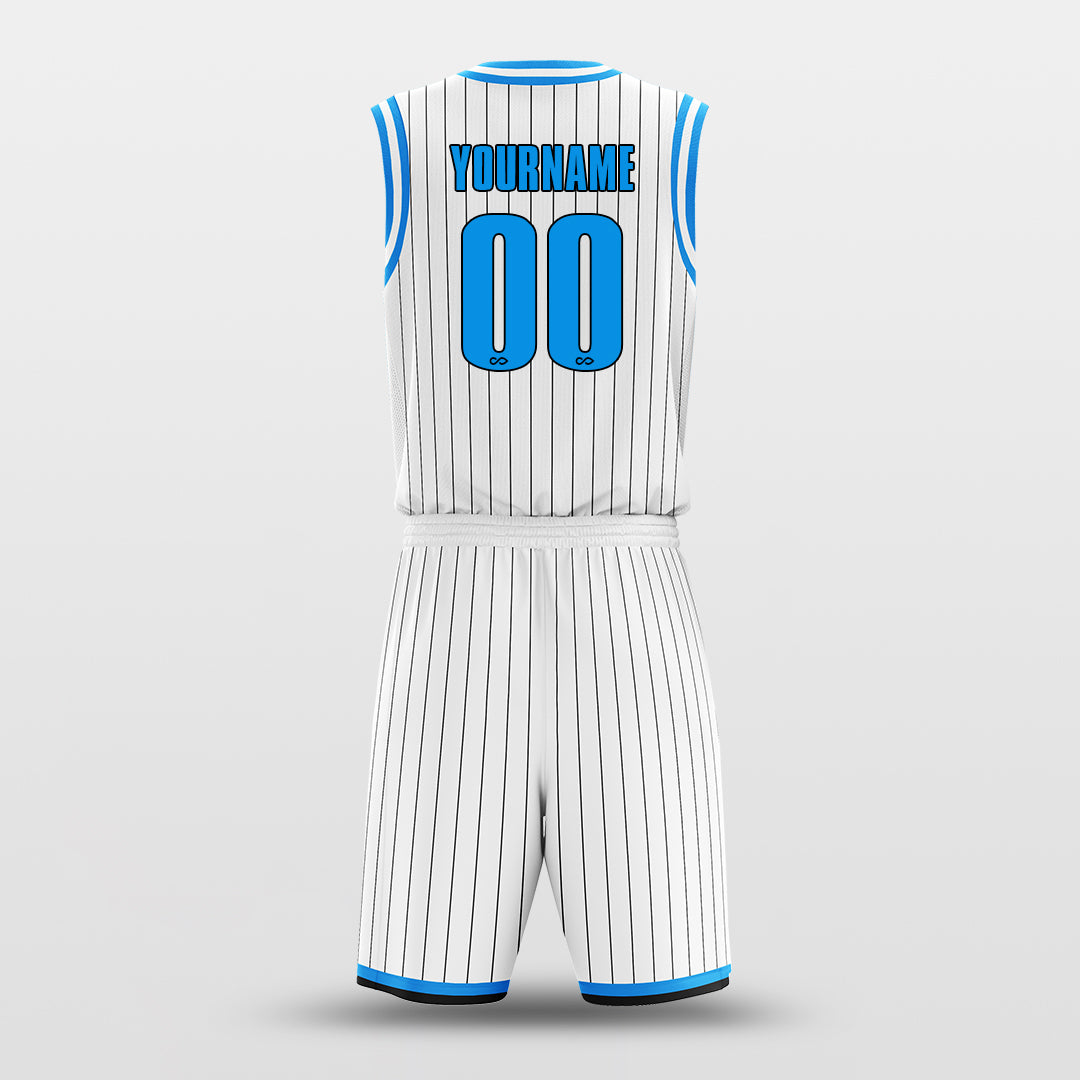 Ocean White - Custom Basketball Jersey Set Design for Team Pinstripe