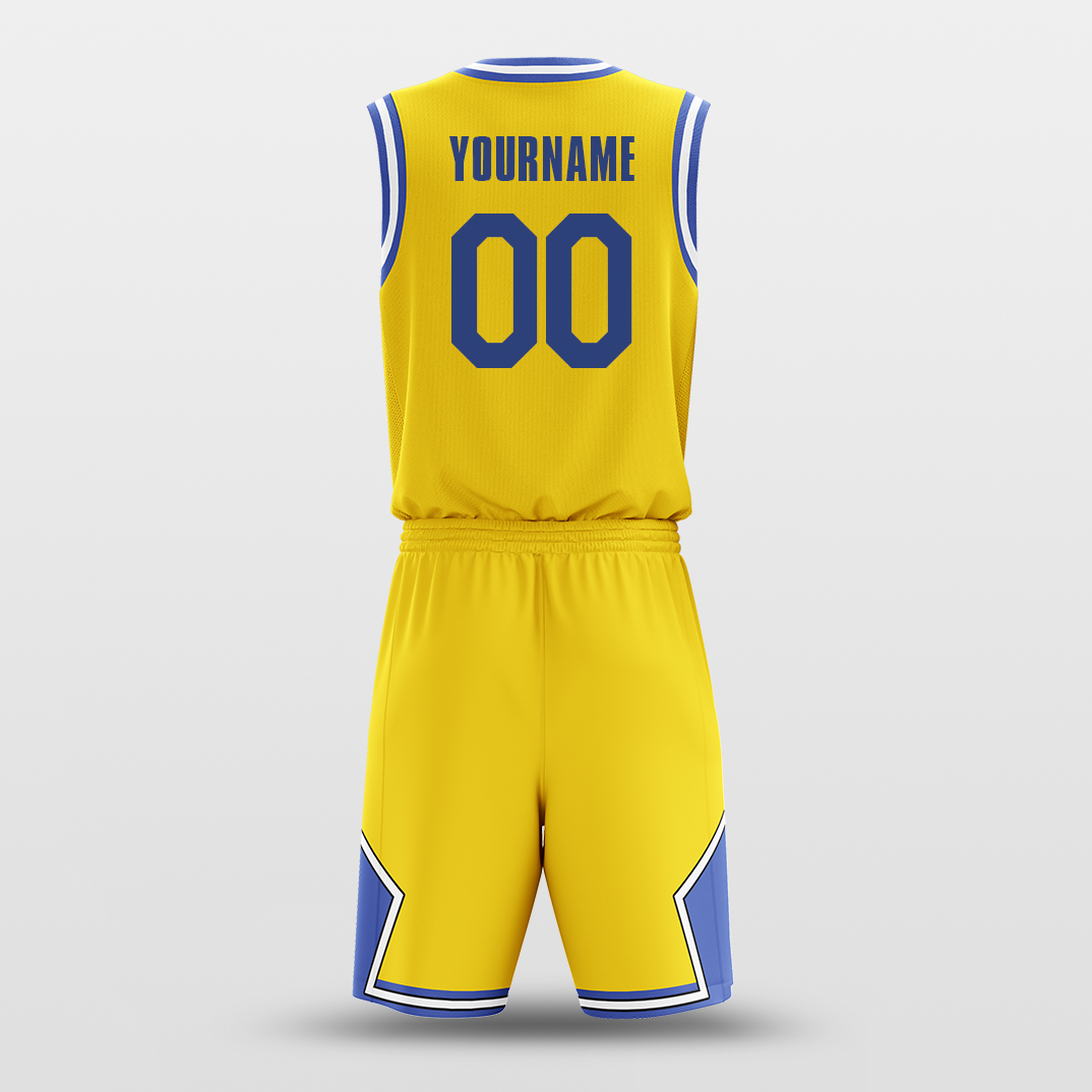 Yellow Blue - Custom Basketball Jersey Set Design for Team