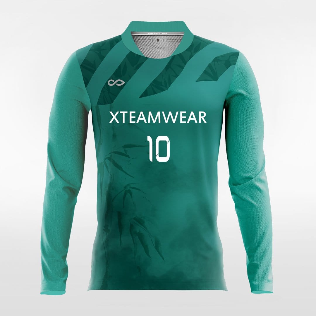 Green Long Sleeve Soccer Jersey