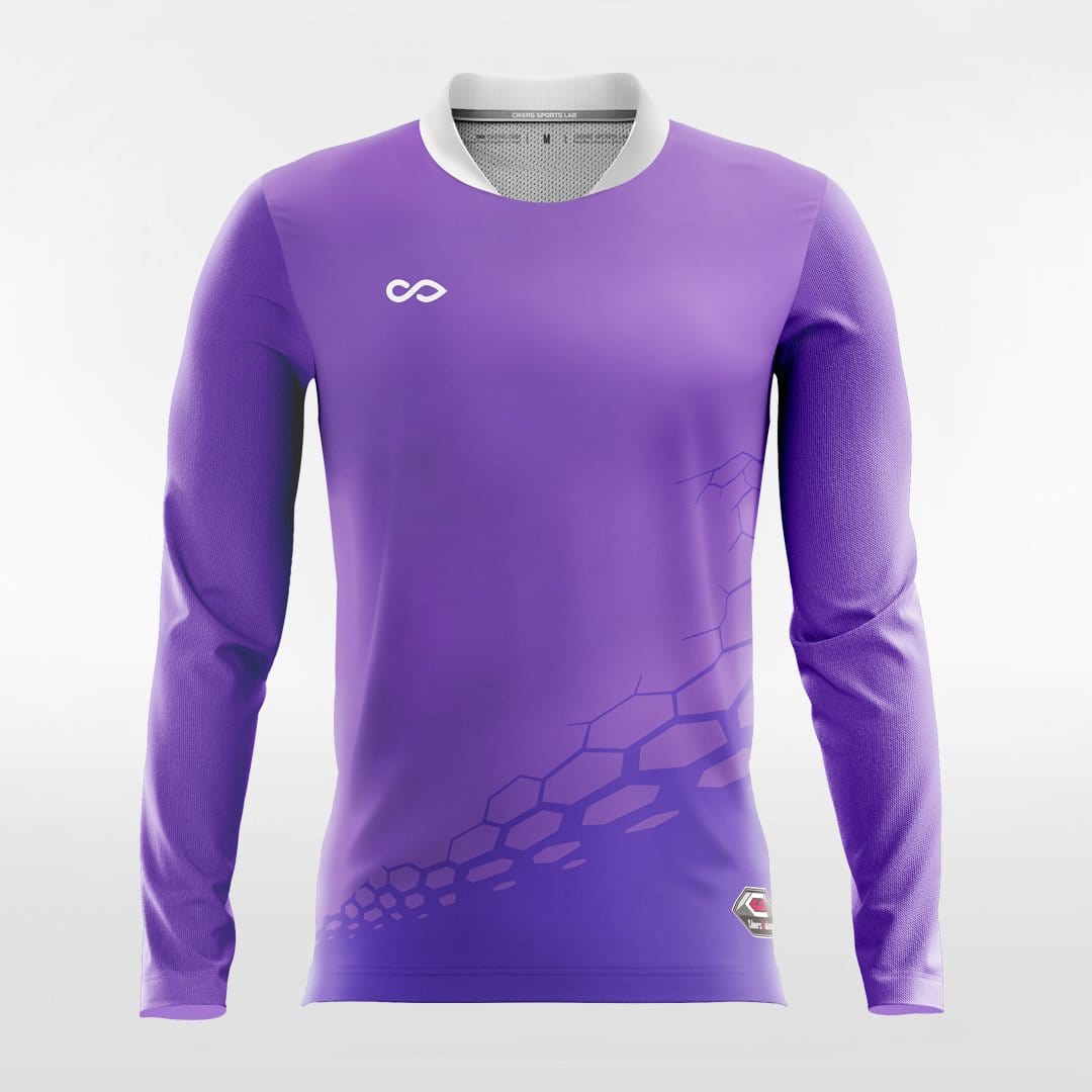 Custom Purple Long Sleeve volleyball Jersey Design