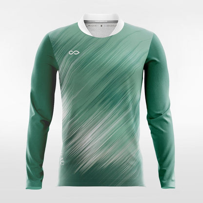 Sea Green Long Sleeve volleyball Jersey Design