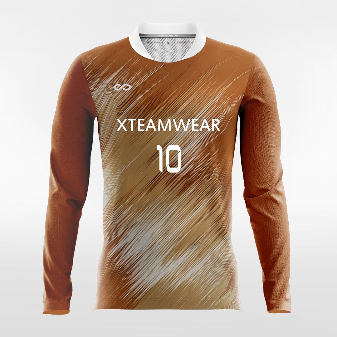 Burgundy Long Sleeve Soccer Jersey