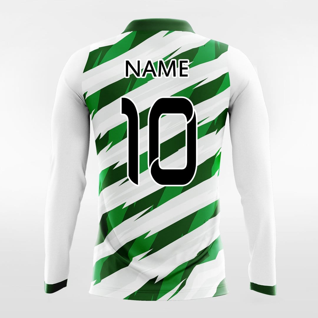 Custom Green Thorn Long Sleeve volleyball Jersey