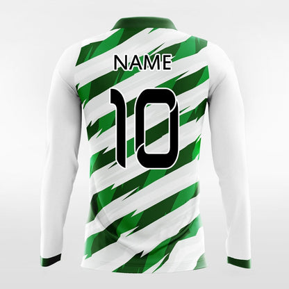 Custom Green Thorn Long Sleeve volleyball Jersey