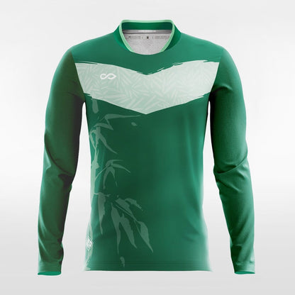 Green Long Sleeve Soccer Jersey Design