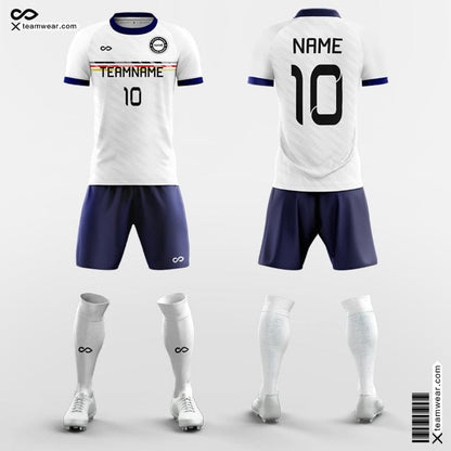 Custom Club Soccer Jerseys White and Blue