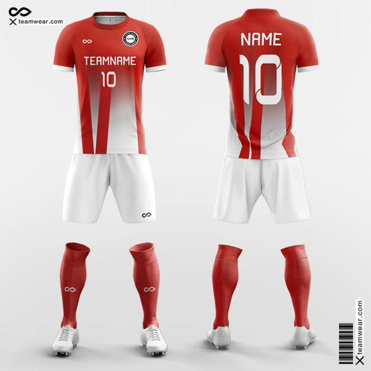 Custom Academy Soccer Jerseys Red and White