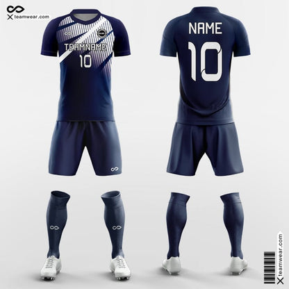 Custom School Soccer Jerseys White and Navy