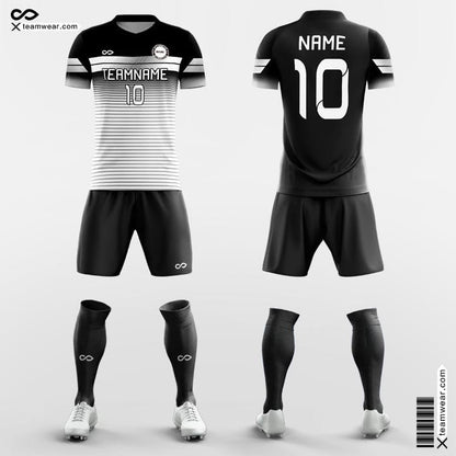 Custom School Soccer Jerseys White and Black